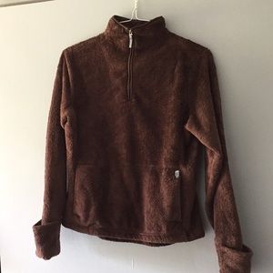 Chocolate brown North Face half zip